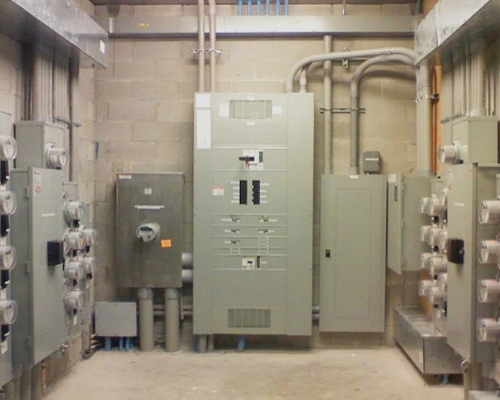 Installation of kW and kVH electrical meters